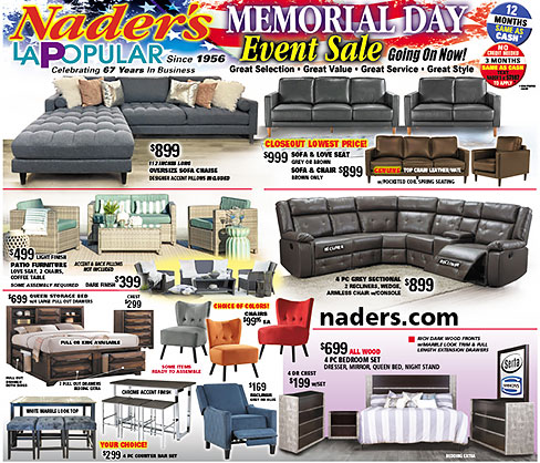Nader's Memorial Day Event Sale
